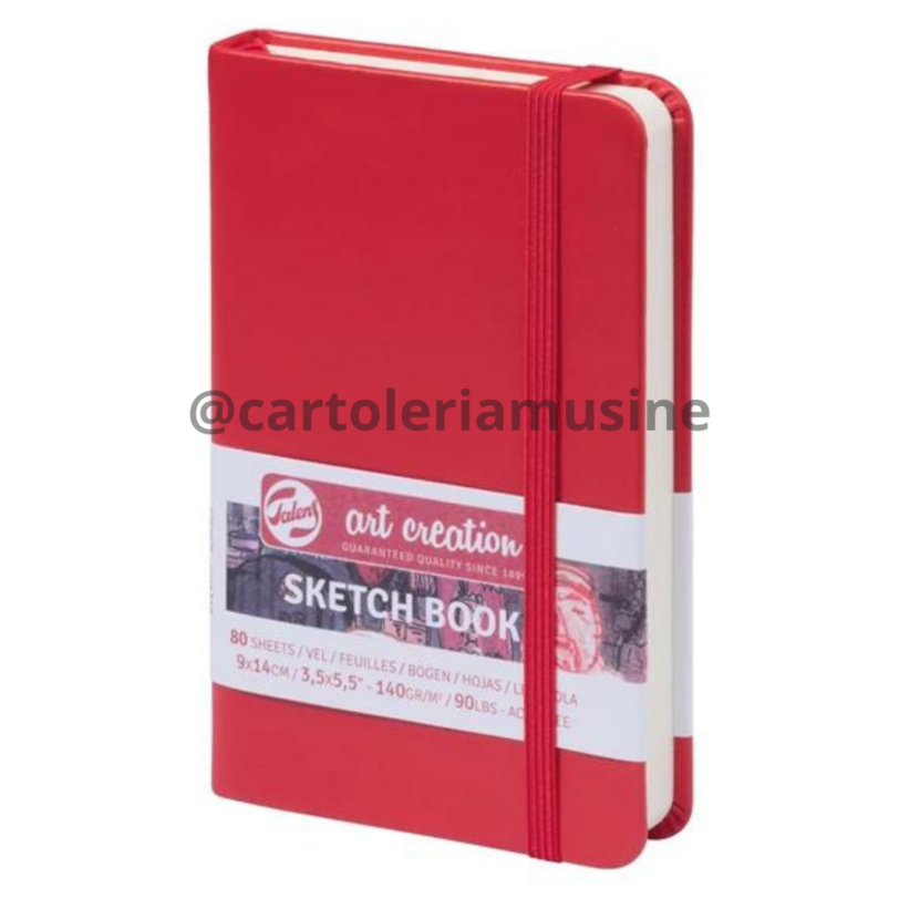 Sketchbook Rosso 9 x 14 cm 140 g 80 Fogli