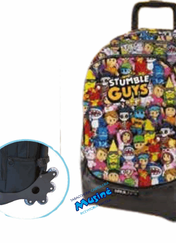Zaino Croooos TintaUnita - Stumble Guys 2025 nero