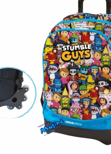 Zaino Trolley Croooos TintaUnita - Stumble Guys 2025 -  azzurro