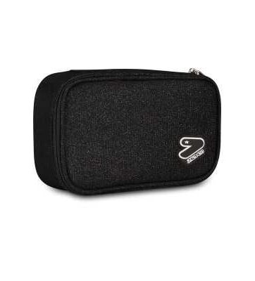 Seven Astuccio Portapenne Round Plus BIG – Shiny Tech Glitter Nero